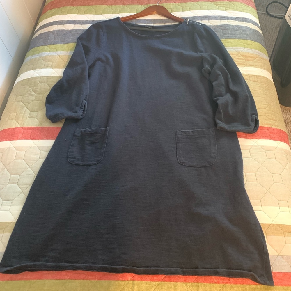Talbots Navy Dress - 3/4 sleeve